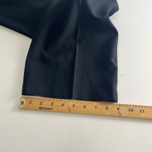 Adidas Solid Black 3 Stripe Performance Golf Pants Men 36 x 32 Polyester Stretch - Picture 10 of 10